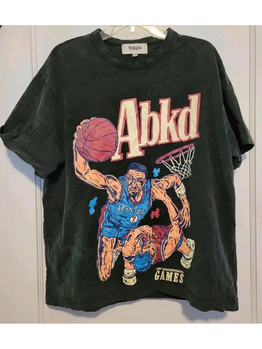 VTG 1997 Abakada Invitational Games T Shirt M Filipino Basketball Tee